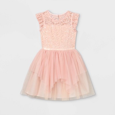 Girls' Sequin Lace Tulle Dress - Cat ...